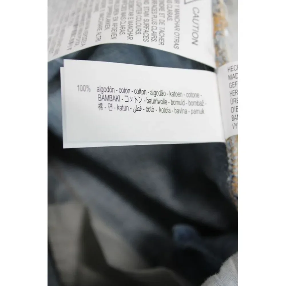 Zara Women Wide Leg Blue High Rise Cotton Jeans Size 0